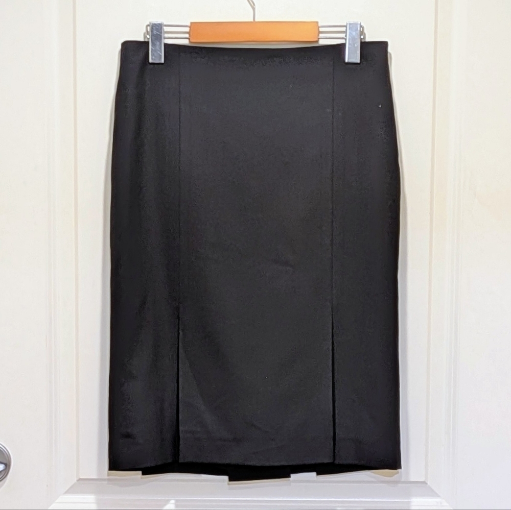 EUC Toupy Paris 12 Pencil Skirt with Front and Back Kick Pleats